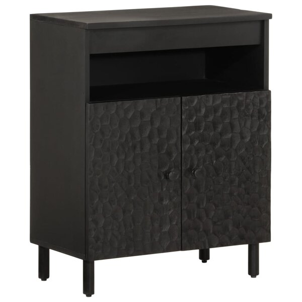 vidaXL Armoire latérale noir 60x33x75 cm bois massif de manguier