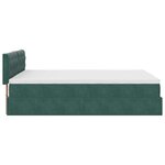 vidaXL Cadre de lit ottoman avec matelas vert foncé 140x190 cm velours