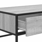 vidaXL Table basse sonoma gris 100x50x35 cm bois d'ingénierie et métal