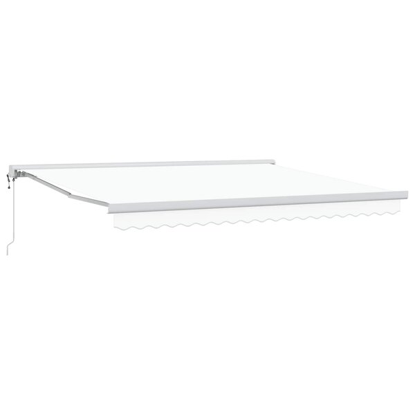 vidaXL Auvent Rétractable Blanc 400 × 300 cm Tissu et Métal