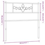 vidaXL Tête de lit métal noir 100 cm
