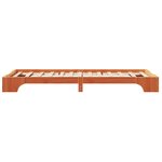 vidaXL Cadre de Lit Marron Ciré Bois Massif 90 x 190 cm Durable