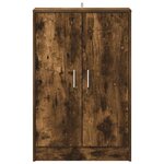vidaXL Meuble à chaussures Chêne fumé 60x35x92 cm Bois d'ingénierie