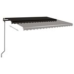 vidaXL Auvent automatique rétractable avec poteaux 4 5x3 m Anthracite