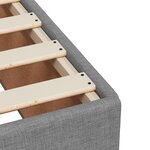 vidaXL Cadre de lit gris clair 120x190 cm tissu