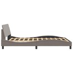 vidaXL Cadre de lit avec tête de lit Taupe 120x200 cm Tissu