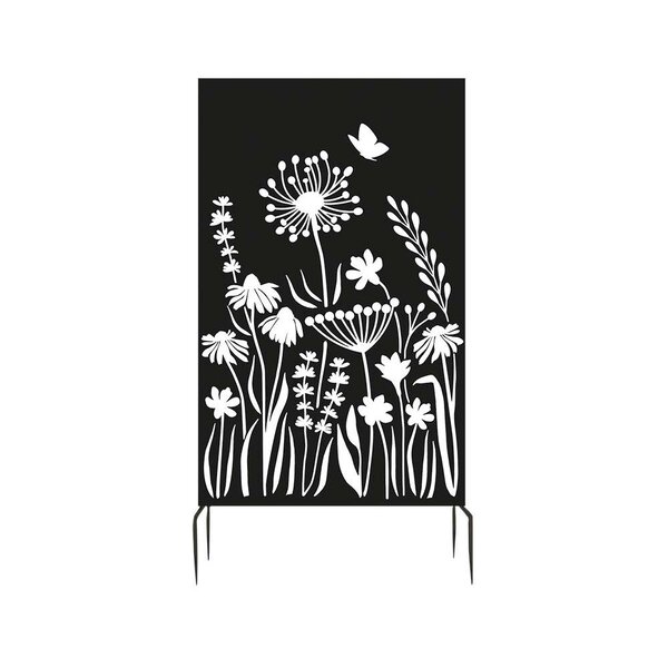 Brise vue treillis en fer motif floral