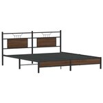 vidaXL Cadre de lit sans matelas chêne marron 160x200 cm