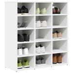 vidaXL Cabinet à chaussures avec étagère Blanc 77 5 x 30 x 83 5 cm
