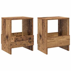 vidaXL Étagère à magazines 2 Pièces Bois ancien 35 x 30 x 45 cm