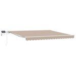 vidaXL Auvent rétractable Beige 400 × 300 cm Tissu et Aluminium