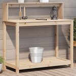 vidaXL Table de rempotage et étagères 108x50x109 5 cm bois massif pin