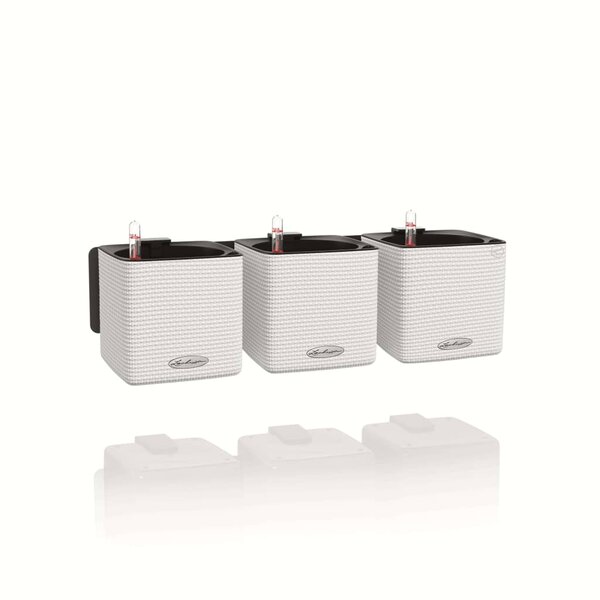 LECHUZA 3 Pièces Jardinières Green Wall Home Kit Blanc