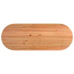 vidaXL Table à manger marron clair bois de chêne massif ovale