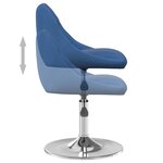 vidaXL Chaises pivotantes à manger lot de 4 Bleu Velours