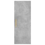 vidaXL Buffet haut Gris béton 34 5x34x180 cm Bois d'ingénierie