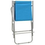 vidaXL Chaises à bascule lot de 2 Acier Bleu