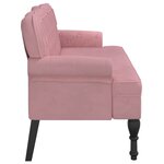 vidaXL Banc avec dossier rose 119 5x64 5x75 cm velours