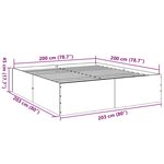 vidaXL Cadre de lit sans matelas blanc 200x200 cm
