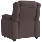 vidaXL Fauteuil de massage inclinable Marron foncé Tissu