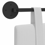 vidaXL Tête de lit suspendue Blanc Tissu