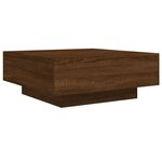 vidaXL Table basse avec lumières LED chêne marron 80x80x31 cm