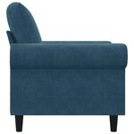vidaXL Fauteuil Bleu 60 cm Velours