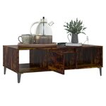 vidaXL Table basse chêne fumé 103 5x60x35 cm bois d'ingénierie