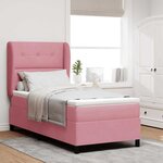 vidaXL Lit à ressorts avec matelas Rose 80 x 200 cm Velours