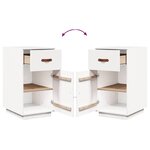 vidaXL Armoire de bureau Blanc 40x50x75 cm Bois massif de pin