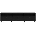 vidaXL Meuble TV Noir 150x30x44 5 cm en bois d'ingénierie