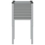 vidaXL Jardinière gris 45x45x88 cm acier