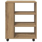 vidaXL Armoire roulante chêne artisanal 60x35x75 cm bois d'ingénierie