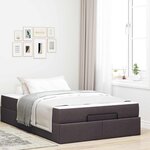 vidaXL Cadre de lit avec matelas avec matelas 2 Pièces Tan tissu