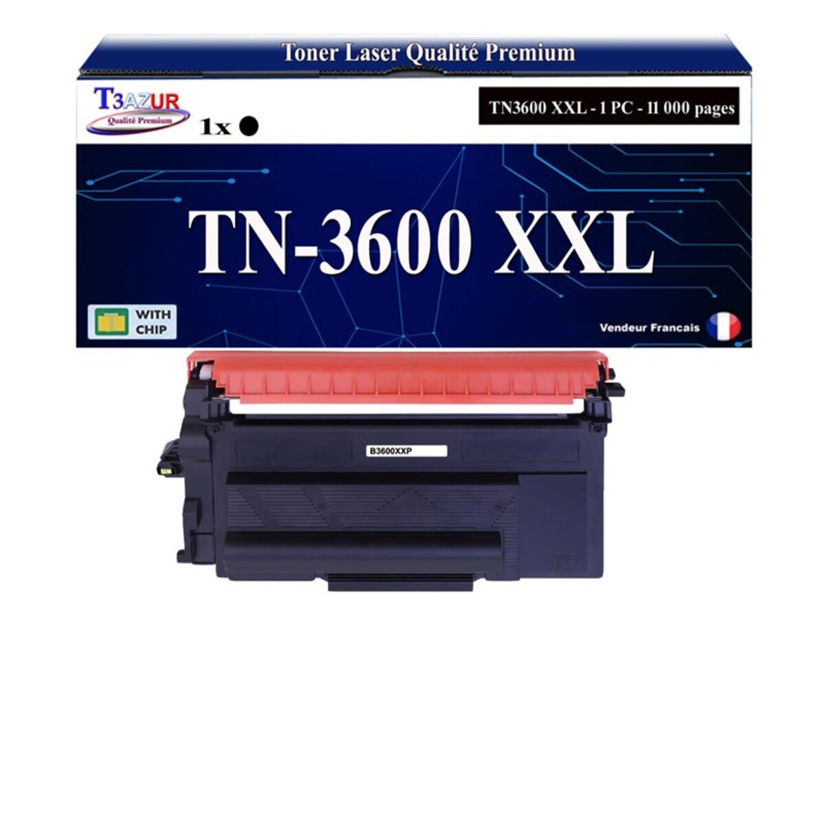 DOUBLE D TN-3600XL Toner Ersatz Für Brother TN-3600 TN-3600XL Kompatibel Mit Brother HL-L5210DN HL-L5210DW HL-L5215DN HL-L6210DW HL-L6410DN HL-L6415DN MFC-L5715DN MFC-L6710DW Pack