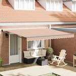 vidaXL Auvent Rétractable Multicolore 400x300 cm Tissu