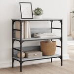 vidaXL Table console sonoma gris 75x32x75 cm bois d'ingénierie