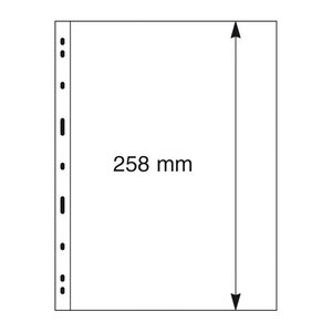 Feuilles Uniplate Lindner transparentes à 1 bande pour mini-feuilles de timbres.