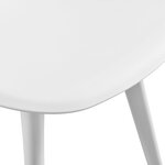 Lot de 2 chaises de cuisine salle à manger 83 cm blanc 03_0003628