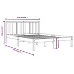 vidaXL Cadre de lit sans matelas bois de pin massif 120x190 cm