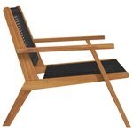 vidaXL Mobilier de jardin 2 Pièces Noir 67 x 78 x 73 cm