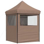 vidaXL Tente de fête Marron 200 x 200 x 306 cm Tissu Oxford