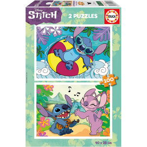 Puzzle - Stitch et Angel - Disney - 2x100 pièces - 40x28cm - Dès 6 ans - Educa