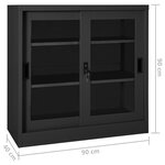 vidaXL Armoire à portes coulissantes avec jardinière Anthracite Acier