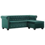 vidaXL Canapé d'angle Revêtement en velours 199x142x72 cm Vert