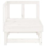 vidaXL Canapé d'angle de jardin blanc bois de pin massif