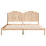 vidaXL Cadre de lit extra long sans matelas 180x210 cm bois massif