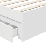 vidaXL Lit de Rangement Blanc 90 x 200 cm Bois d'ingénierie