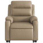 vidaXL Fauteuil inclinable de massage électrique cappuccino similicuir