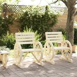 vidaXL Chaises de jardin lot de 2 58x58x78 5 cm bois de sapin massif